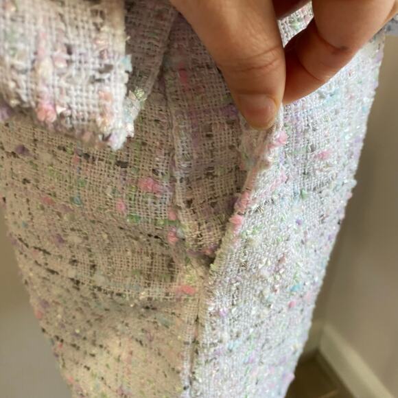 Elle Women's Tweed Pastel Coloring Skirt Suit Set Size XXL/10 - Picture 6 of 11